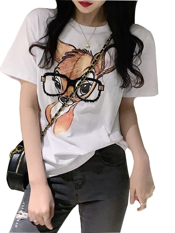 Korean Style Loose Casual Summer T-Shirt for Women