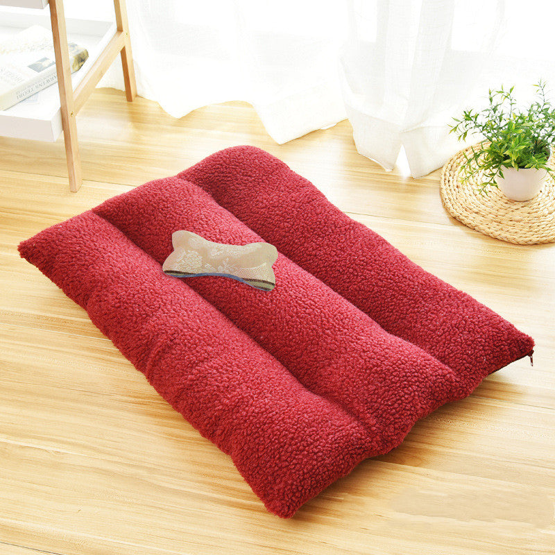 Extra-Large Warm Dog Bed – Thick Lambskin & PP Cotton Bed for Golden Retrievers & Large Dogs