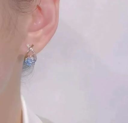 Cross Zirconia Earrings – Sparkling Unisex Fashion Jewelry – USA