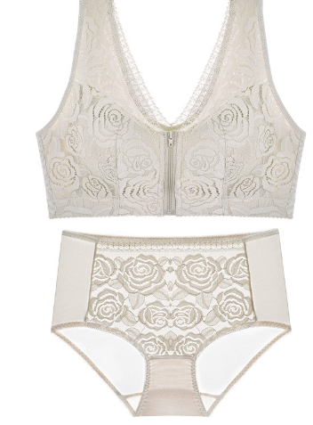 Charlotte Plus Size Wireless Bra & Panty Set – Comfortable Matching Lingerie