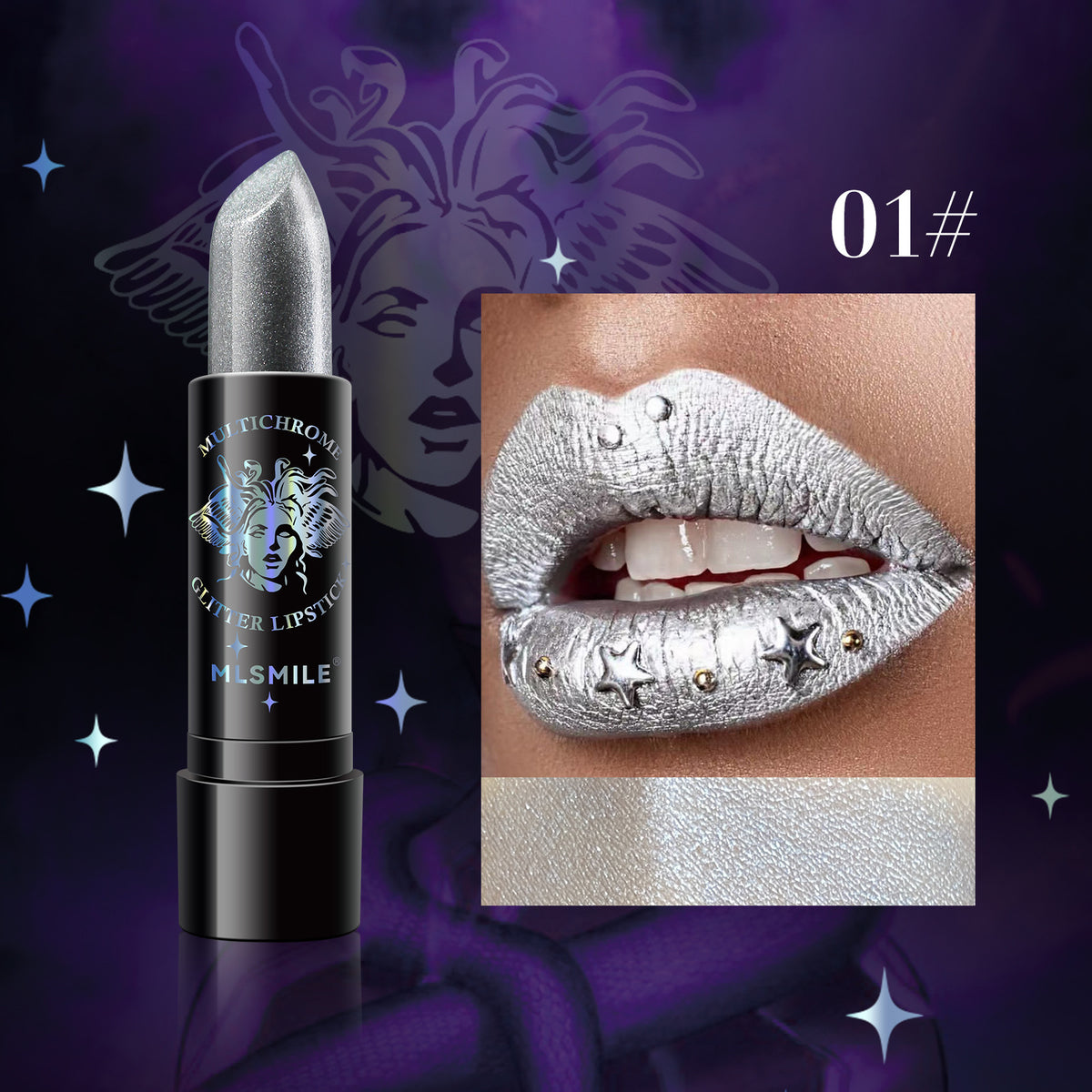 Ladies Sparkly Pearl Christmas Lipstick
