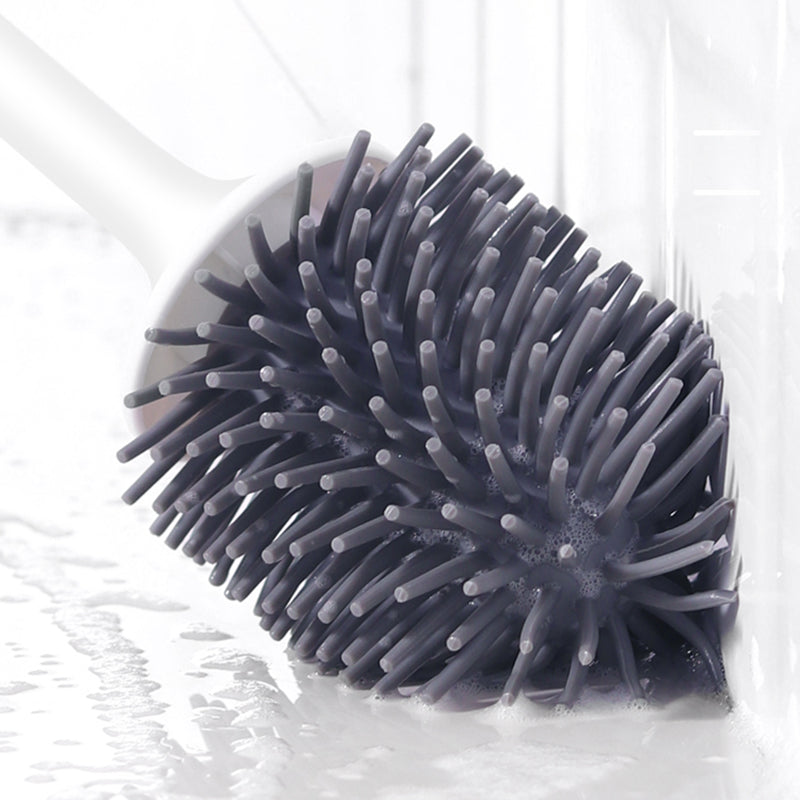 TPR Toilet Brush – Soft Rubber Head, Floor or Wall-Mounted
