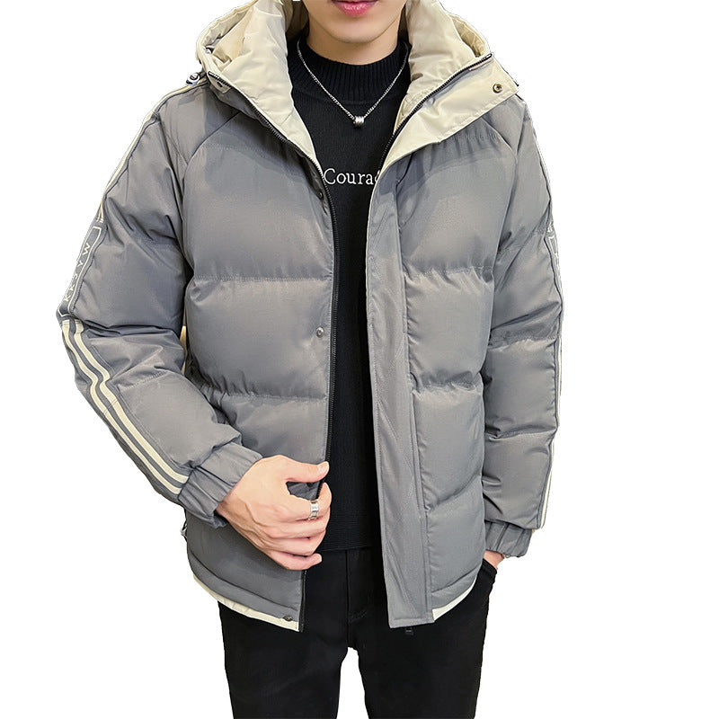 Men’s Thickened Hooded Cotton Padded Casual Jacket – USA