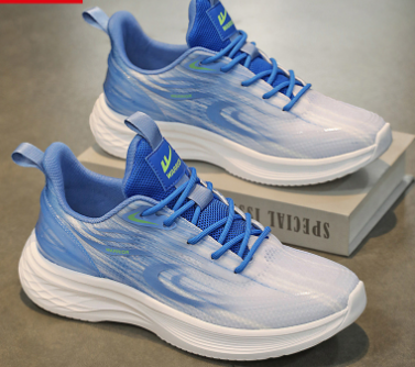 Men’s Summer Breathable Flyknit Sneakers – Modern Casual Athletic Shoes
