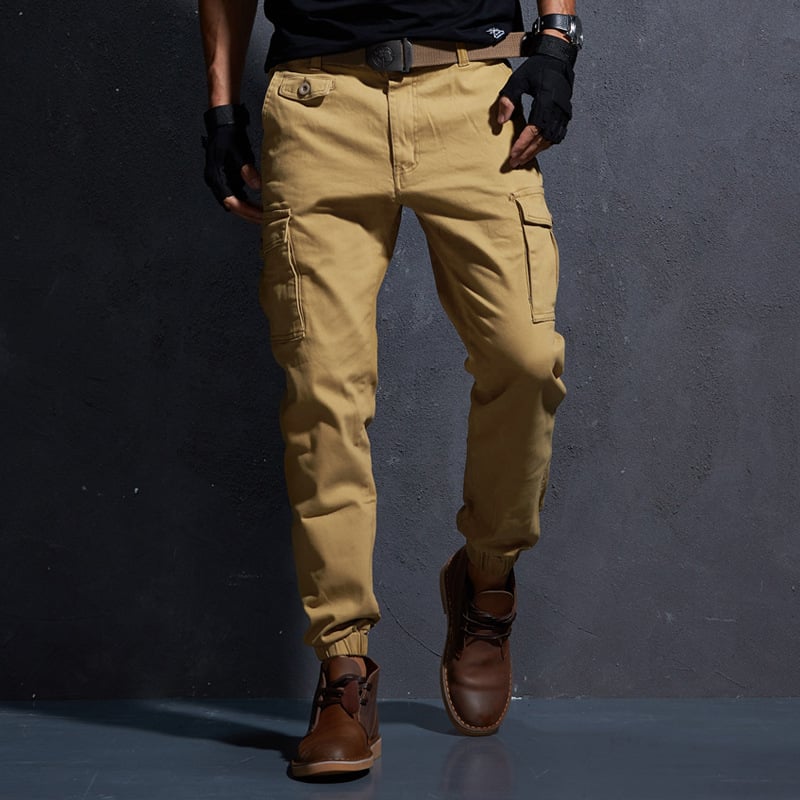 Men’s Slim Fit Solid Color Trousers – Modern Casual Pants