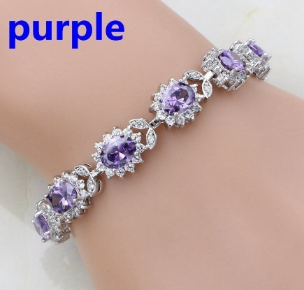Women’s Inlaid Crystal Cross Bracelet – Colorful Geometric Fashion Jewelry