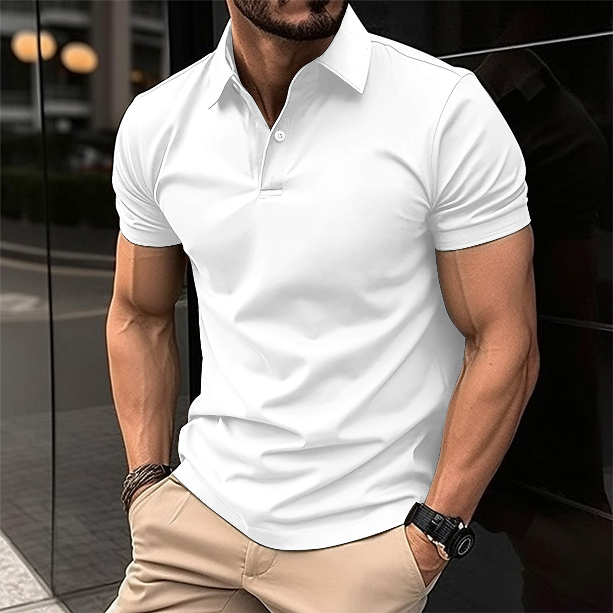Men’s Short Sleeve Cotton Blend Polo Shirt – Classic Casual Summer Polo, S–3XL