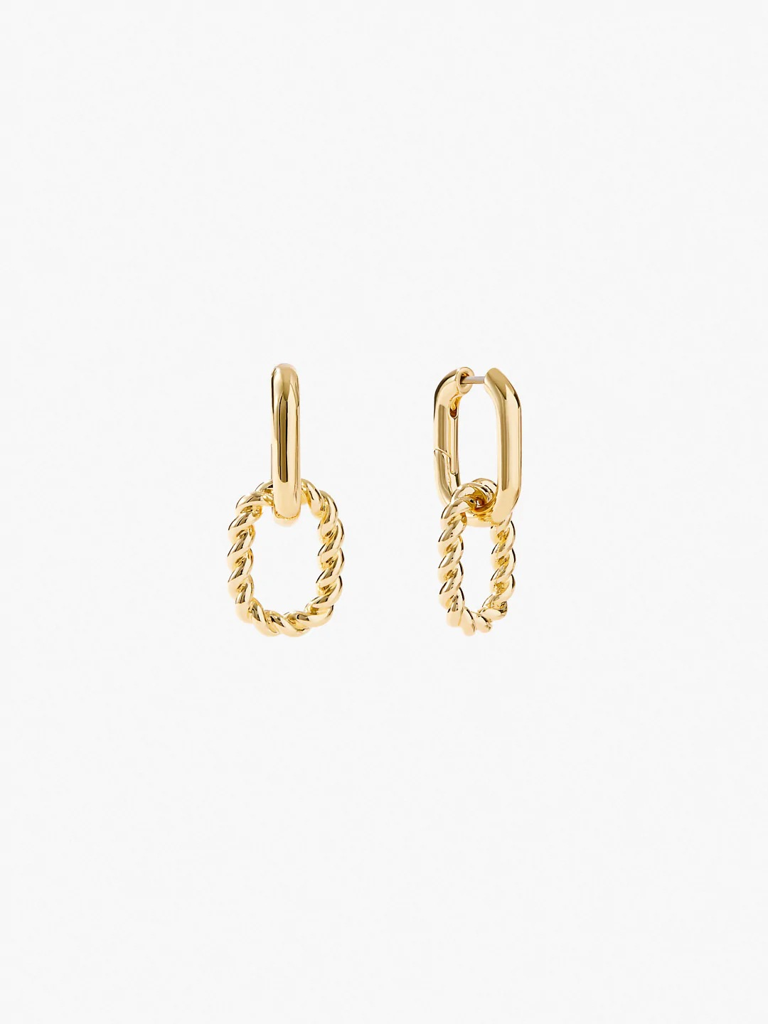 Sterling Silver Double Ring Earrings for Women – Elegant Modern Jewelry