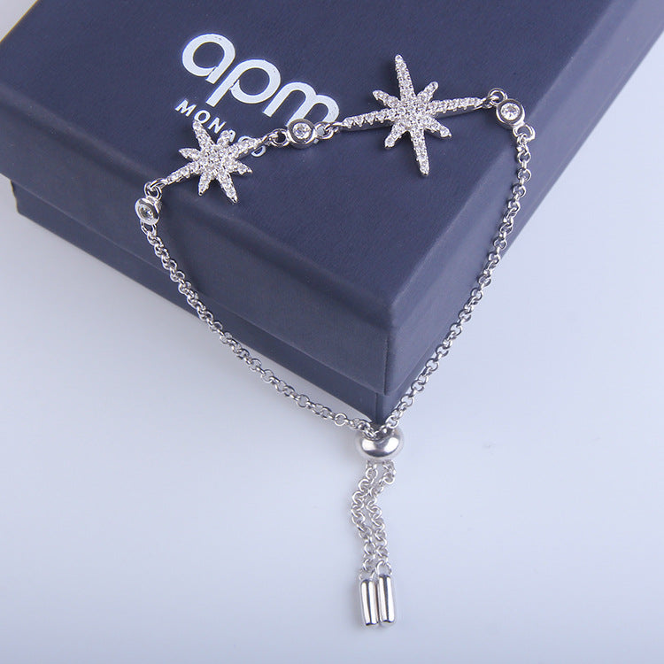 Sterling Silver Double Meteor Bracelet for Women