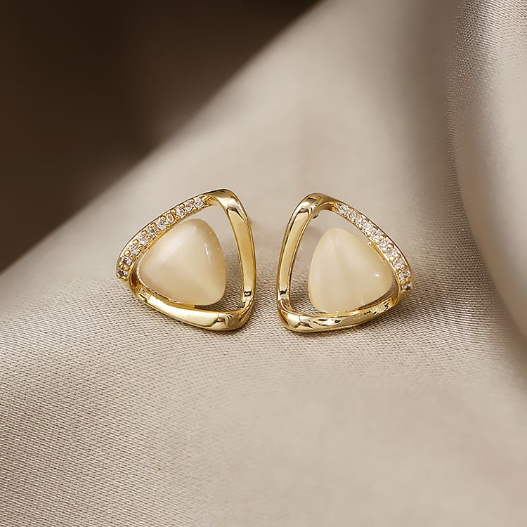 Opal Sunflower Earrings for Women – Elegant Floral Statement Jewelry