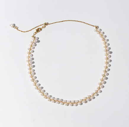 Hand-Woven Pearl Necklace