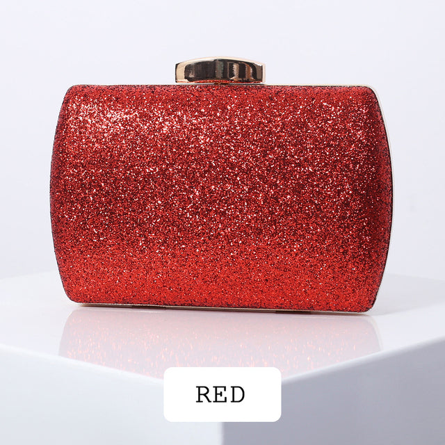 Luxury Golden Sequin Clutch Bag for Women – Sparkling Crossbody Evening Handbag with Secure Lock Closure