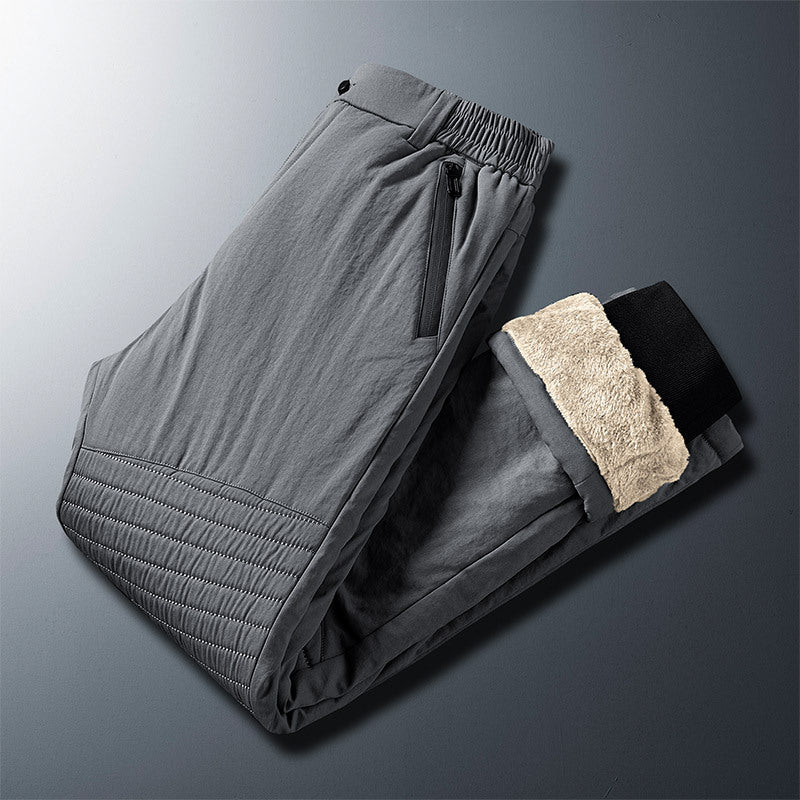 Men’s Thermal Lambswool Cotton Winter Pants – Warm Casual Trousers – USA
