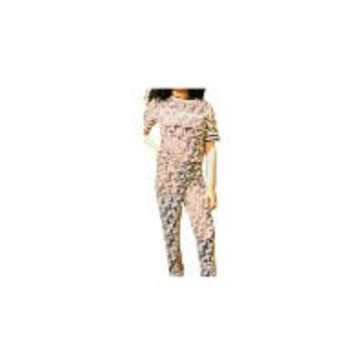 Two Piece Pants Set – Scoop Neck Short Sleeve Top & Pants for Women