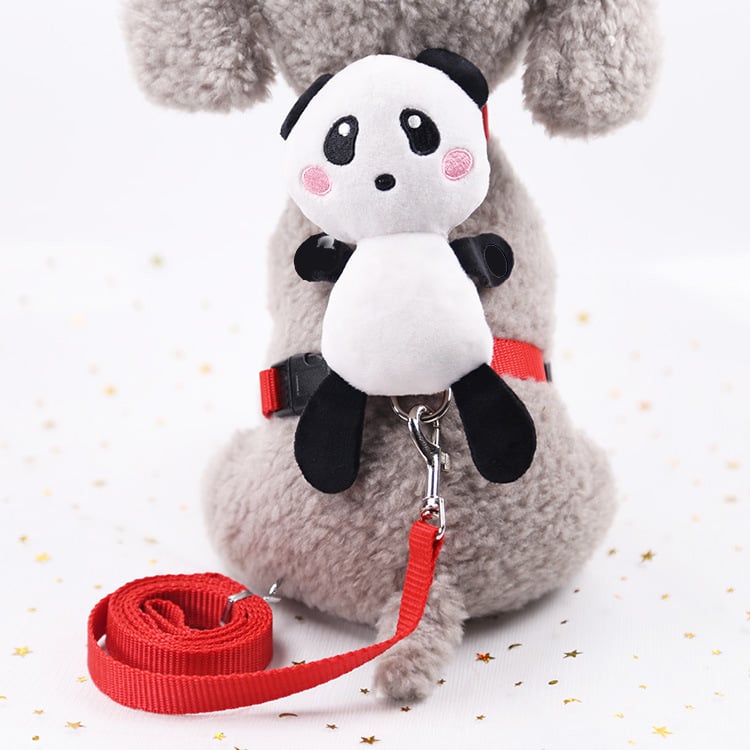 Cute Angel Dog Harness & Leash – Adjustable Polyester Walking Set for Small Dogs