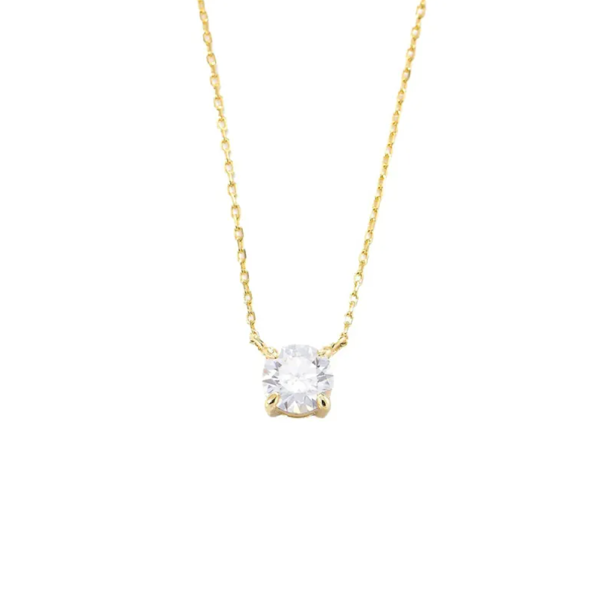 Zircon Round Pendant Necklace
