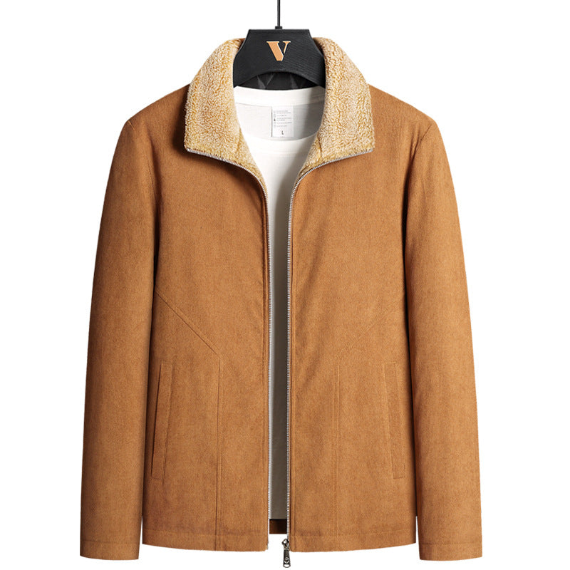 Men’s Corduroy Jacket with Thick Cotton Lining
