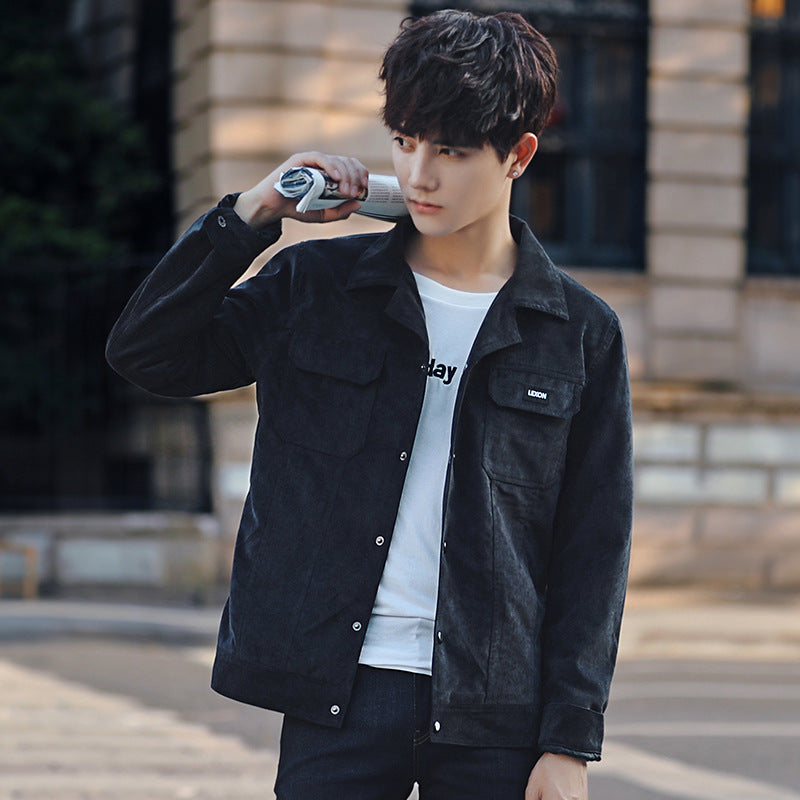 Men’s Korean-Style Fashion Jacket – Slim-Fit Wear-Resistant Casual Outerwear, 4 Colors, M–3XL