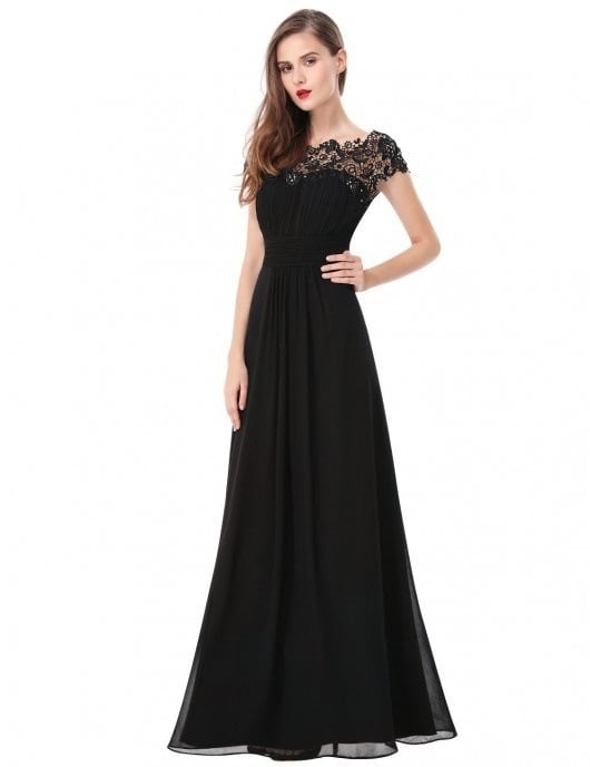 Elegant Backless Lace Maxi Dress – Women’s Formal Evening Party Dress