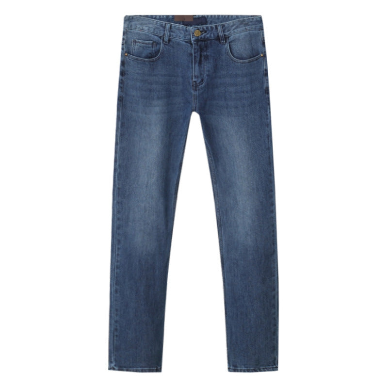 Men’s Washed Denim Jeans – Casual Vintage Style Pants