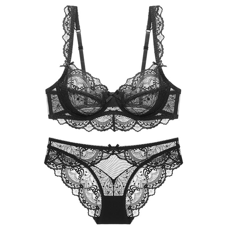 Women’s Plus Size Lace Underwire Bra Set – Supportive Matching Lingerie