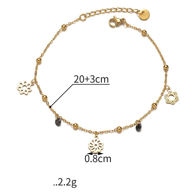Zircon Tone Pendant Bracelet for Women