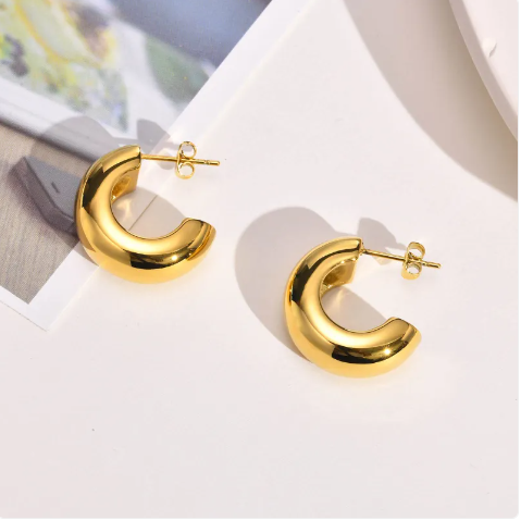 C-Shaped Earrings for Women – Modern Statement Fashion Jewelry