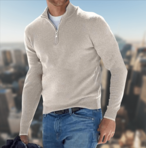 Men’s Cashmere Blend Long-Sleeved Cardigan – Warm Unisex Fall & Winter Layer, 9 Colors, S–5XL