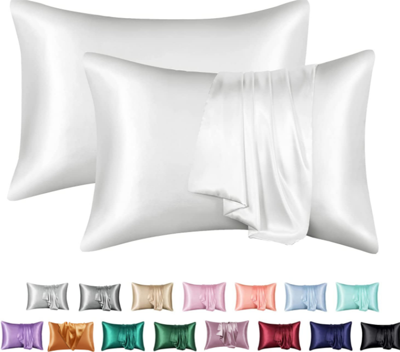 Silk Solid Color Satin Envelope Pillowcase – Elegant Smooth Pillow Cover