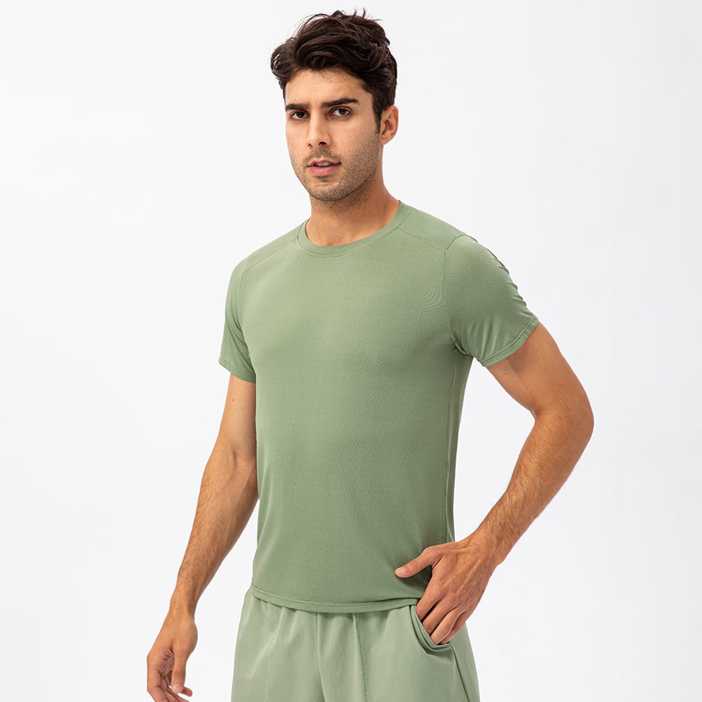 Men’s Quick-Dry Breathable Fitness T-Shirt – Loose Fit Nylon Spandex Running & Workout Tee, S–XXL