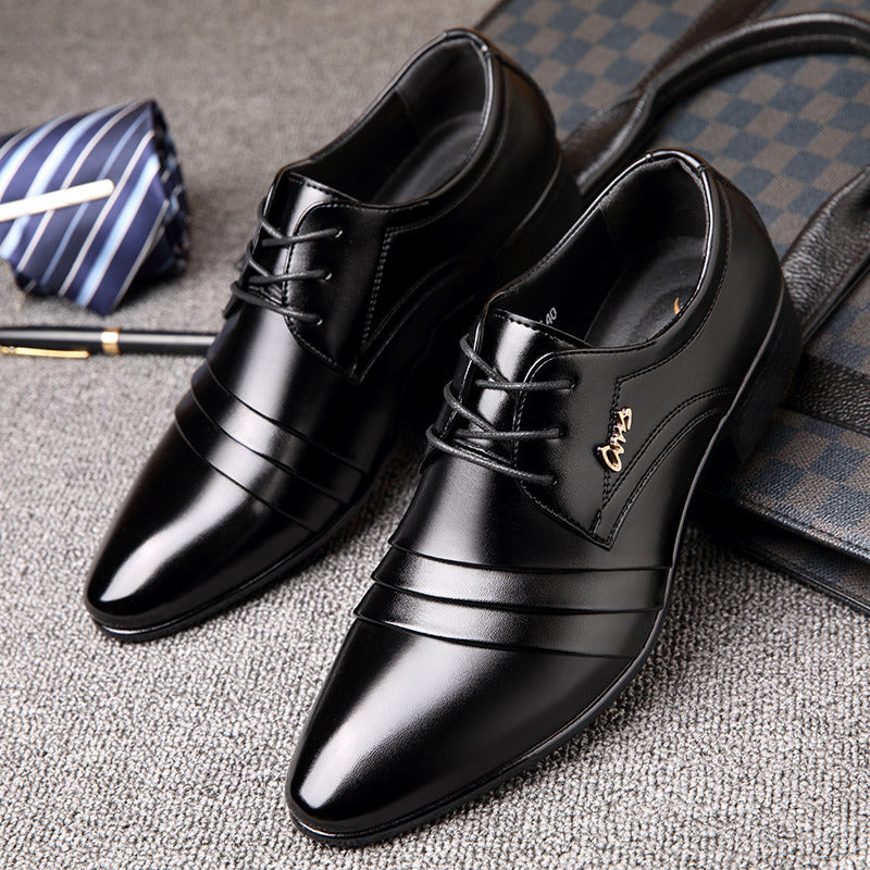 Men’s Korean Style Lace-Up Dress Shoes – Modern Summer Business Footwear