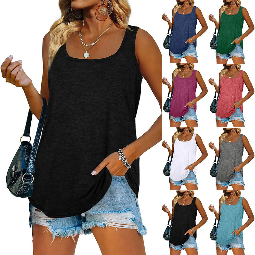 Women’s Square Neck Tank Top – Sleeveless Casual Summer Top