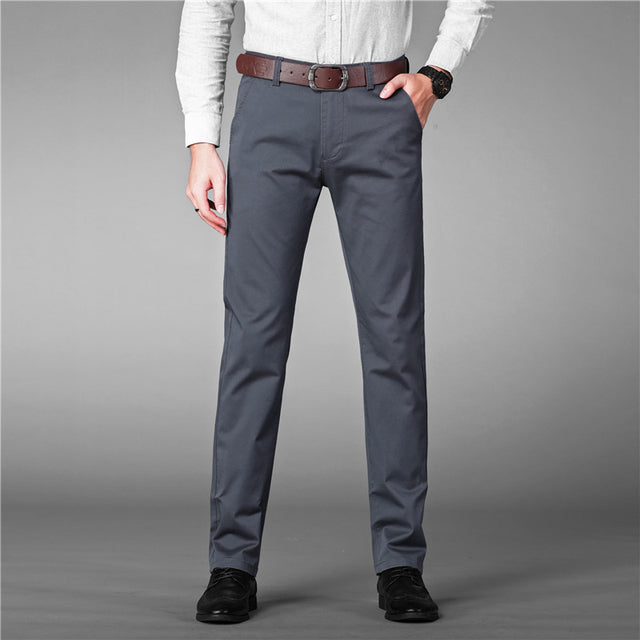 Men’s Cotton Stretch Oversized Casual Business Pants – Comfortable Trousers – USA
