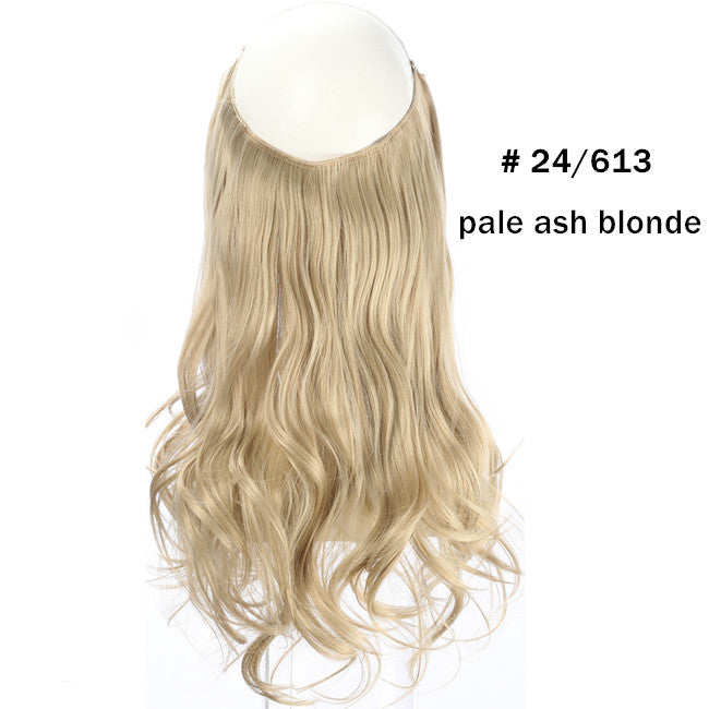 45cm Invisible Long Wavy Hair Extensions – Fish Line Synthetic Hairpiece, 32 Colors