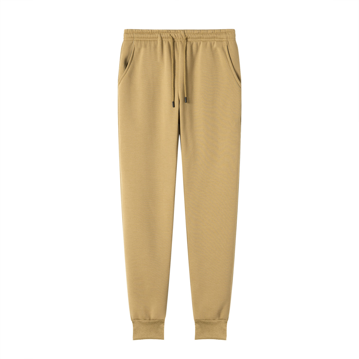 Men’s Drawstring Fleece Pants – Solid Color Casual Winter Trousers