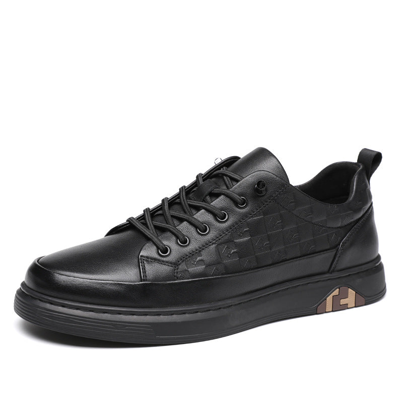 Men's Breathable Genuine Leather Casual Sneakers