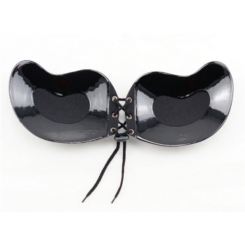 Invisible Silicone Drawstring Bra – Strapless Backless Adhesive Push-Up Bra