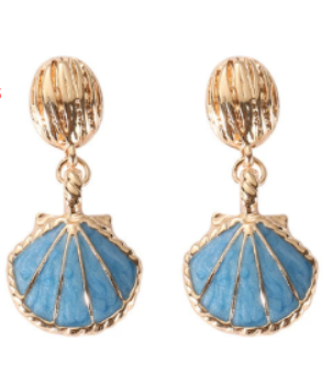 Vintage Ocean Shell Stud Earrings for Women – Coastal Statement Jewelry