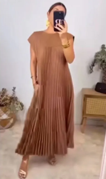 ChicEase Loose Solid Color Dress for Women – Relaxed Fit Casual Dress