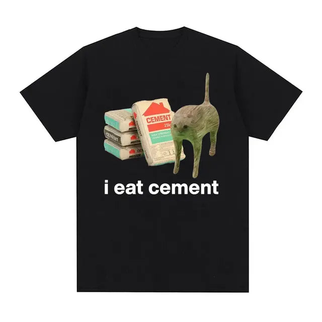Humorous Cat Memory T-Shirt for Women - Summer Style