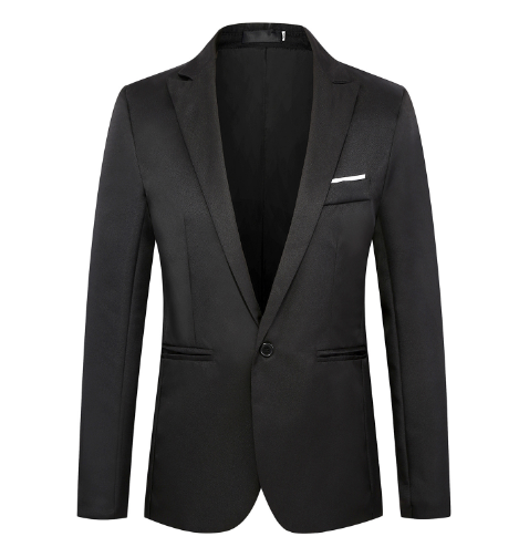 Men’s Slim Fit Cotton Blend Blazer – Business & Formal Casual Jacket, M–4XL