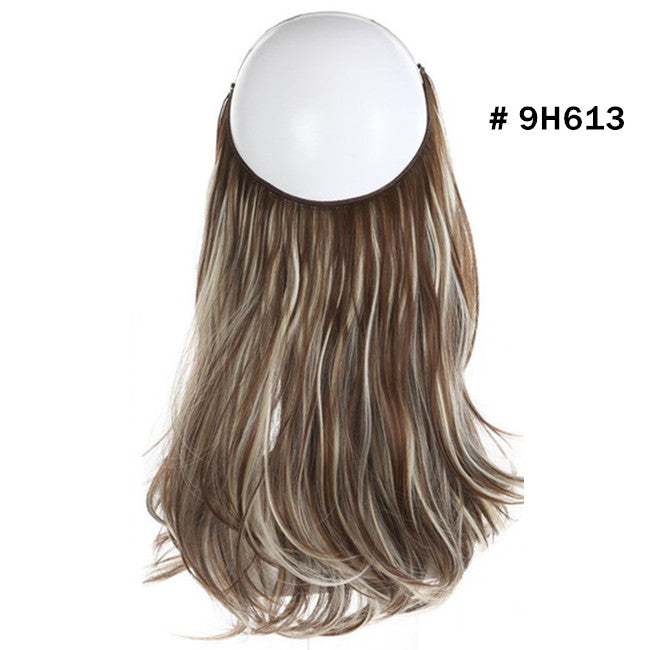 45cm Invisible Long Wavy Hair Extensions – Fish Line Synthetic Hairpiece, 32 Colors