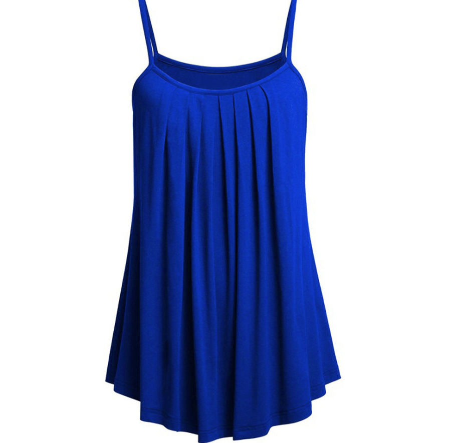 Women’s Solid Color Ruffled Loose Tank Dress – Casual Sleeveless Summer Dress