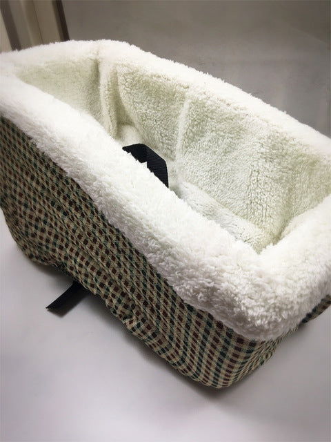Car Pet Safety Seat – Padded Dog Travel Basket & Cozy Pet Bed for Car Rides