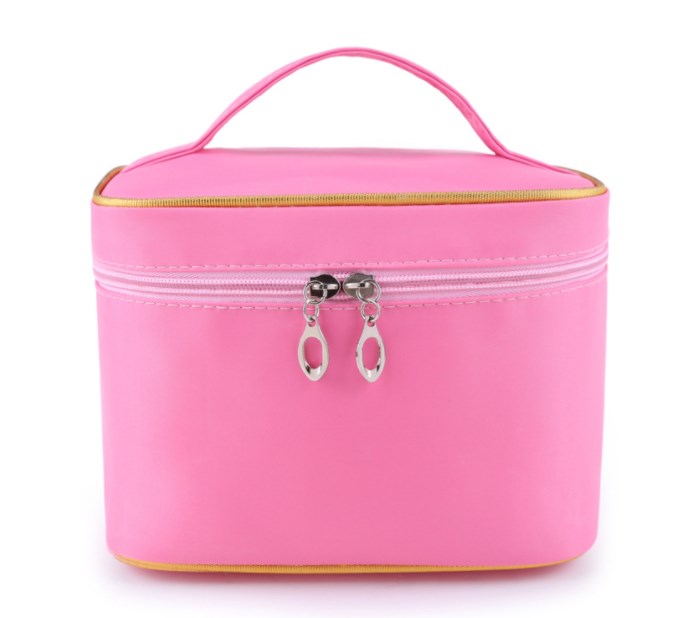 Portable Square Toiletry Makeup Bag with Handle