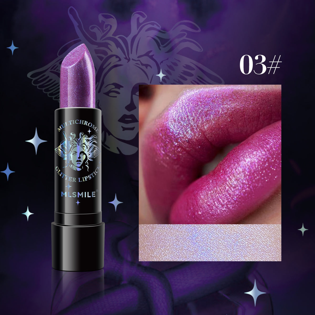 Ladies Sparkly Pearl Christmas Lipstick