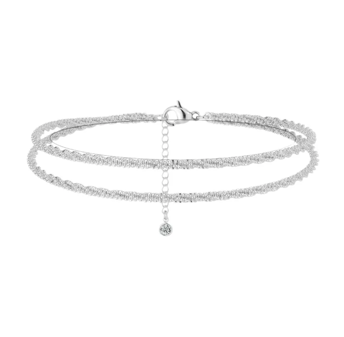 Double Layer Sparkling Anklet