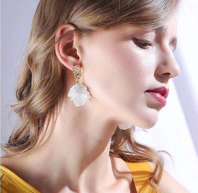 Long Floral Earrings for Women – Elegant Flower Dangle Statement Jewelry