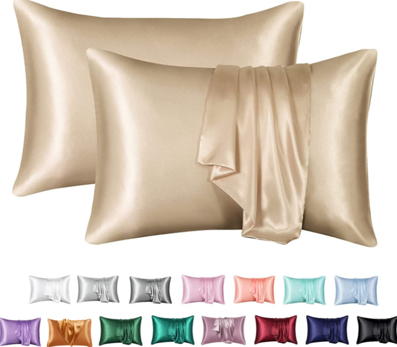Silk Solid Color Satin Envelope Pillowcase – Elegant Smooth Pillow Cover