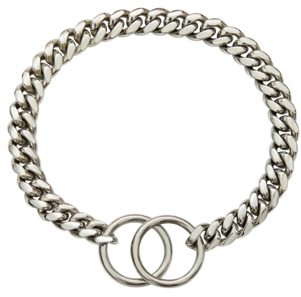 Stainless Steel Dog Chain Collar – Rust-Resistant Metal Pet Collar in 10–28 Inch Sizes